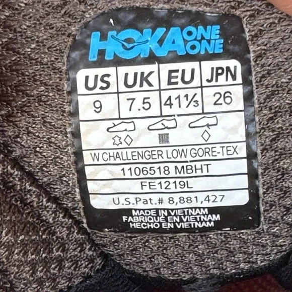 Size 9 - Hoka One One Challenger Low Women's Gore-Tex Gray/Brown - Picture 7 of 11